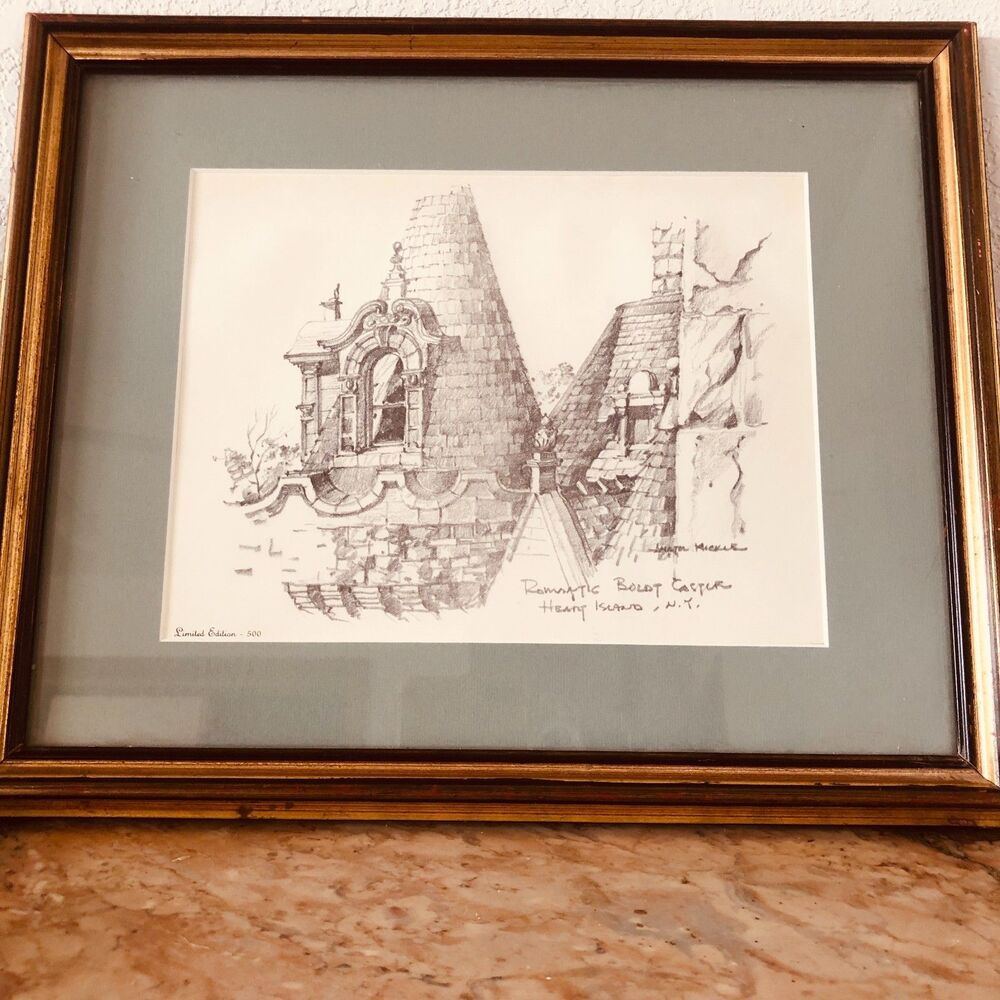 Romantic Bolt Castle Pencil Sketch Limited Edition Print Signed Anatol Mickle